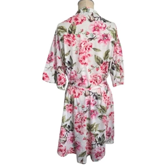 Show Me Your Mumu Floral Robe Pink and White One Size - Picture 4 of 6